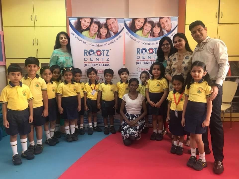 Dr. Swati Bharti participating in a children's dental health camp